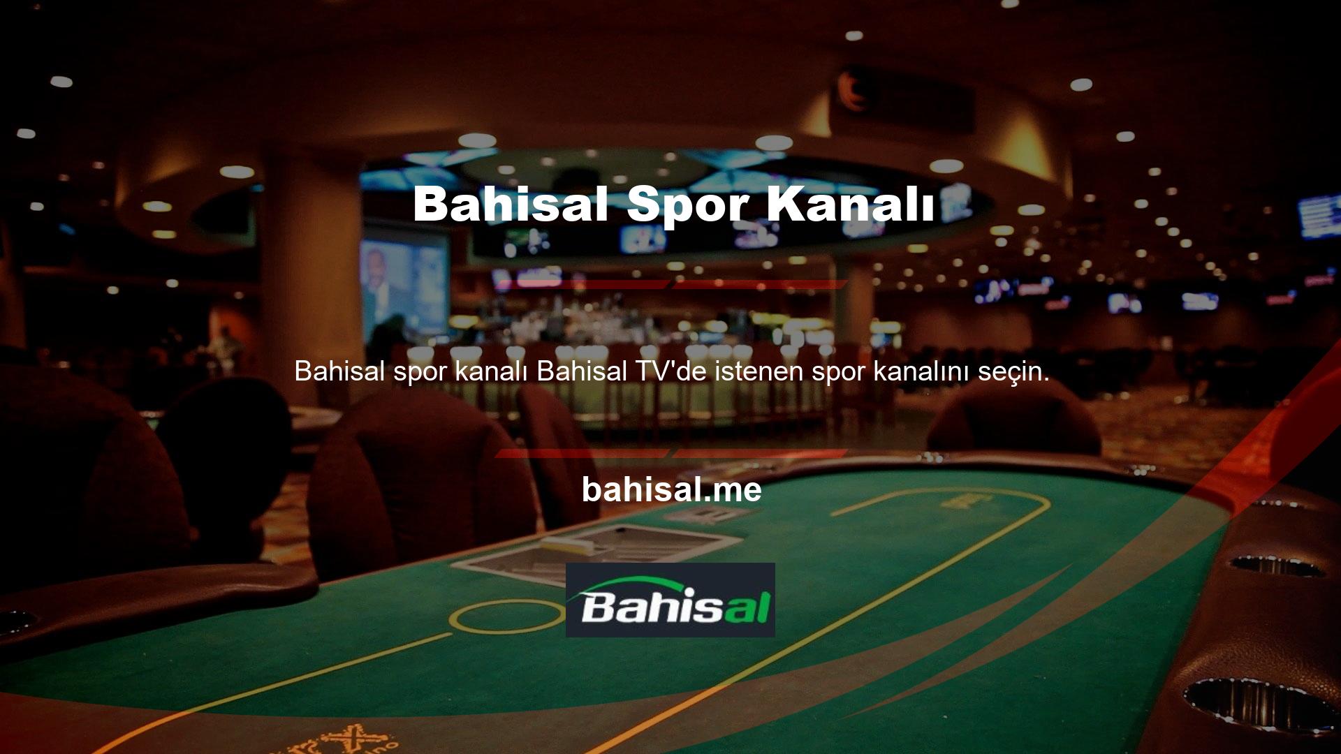 Bahisal TV'ye birkaç dakika içinde katılın, kuponlarınızı gerçek zamanlı olarak takip edin ve Bahisal Live Betting ile anında harika oranların tadını çıkarın